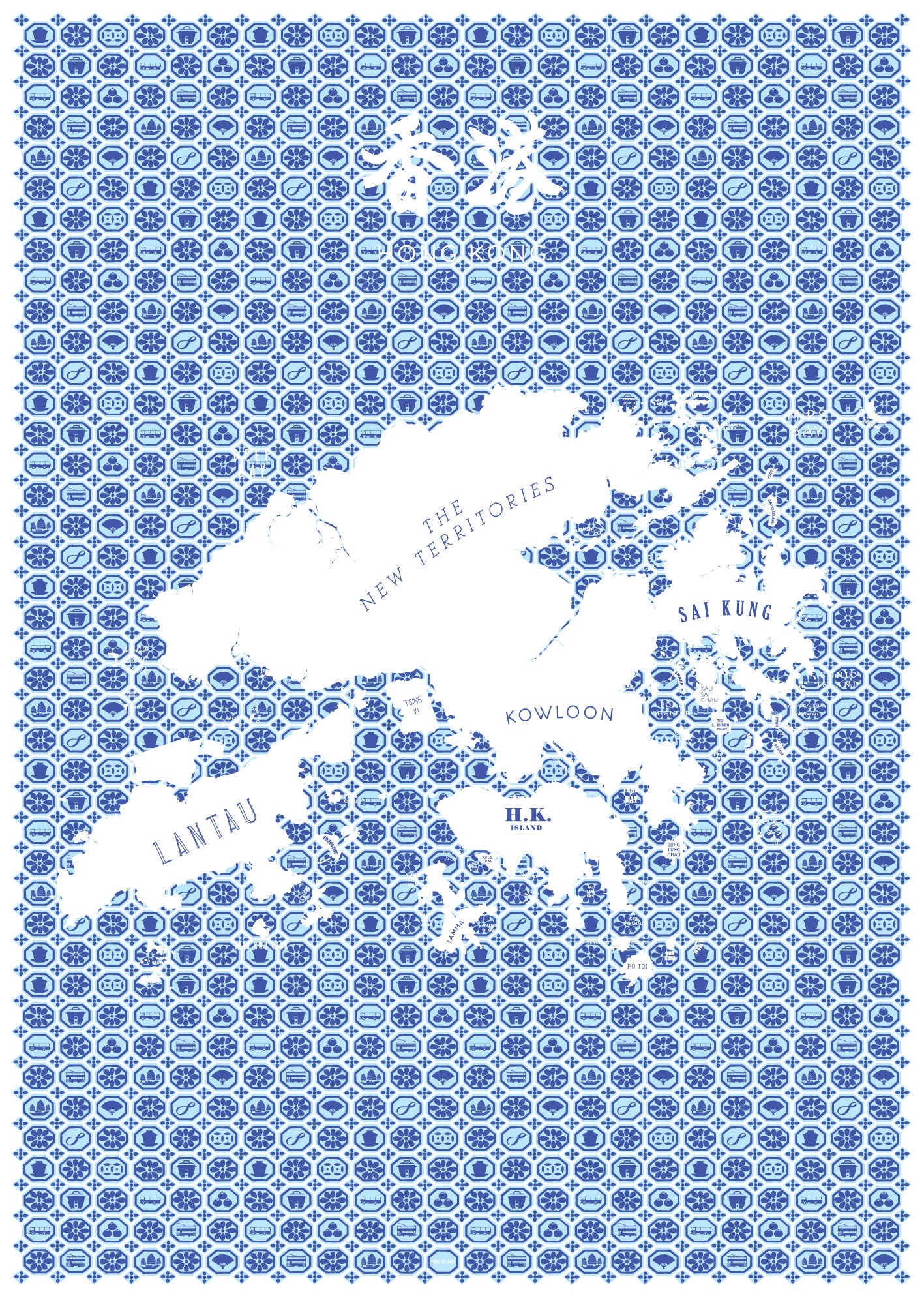 Hong Kong Mosaic Blue - Limited Edition