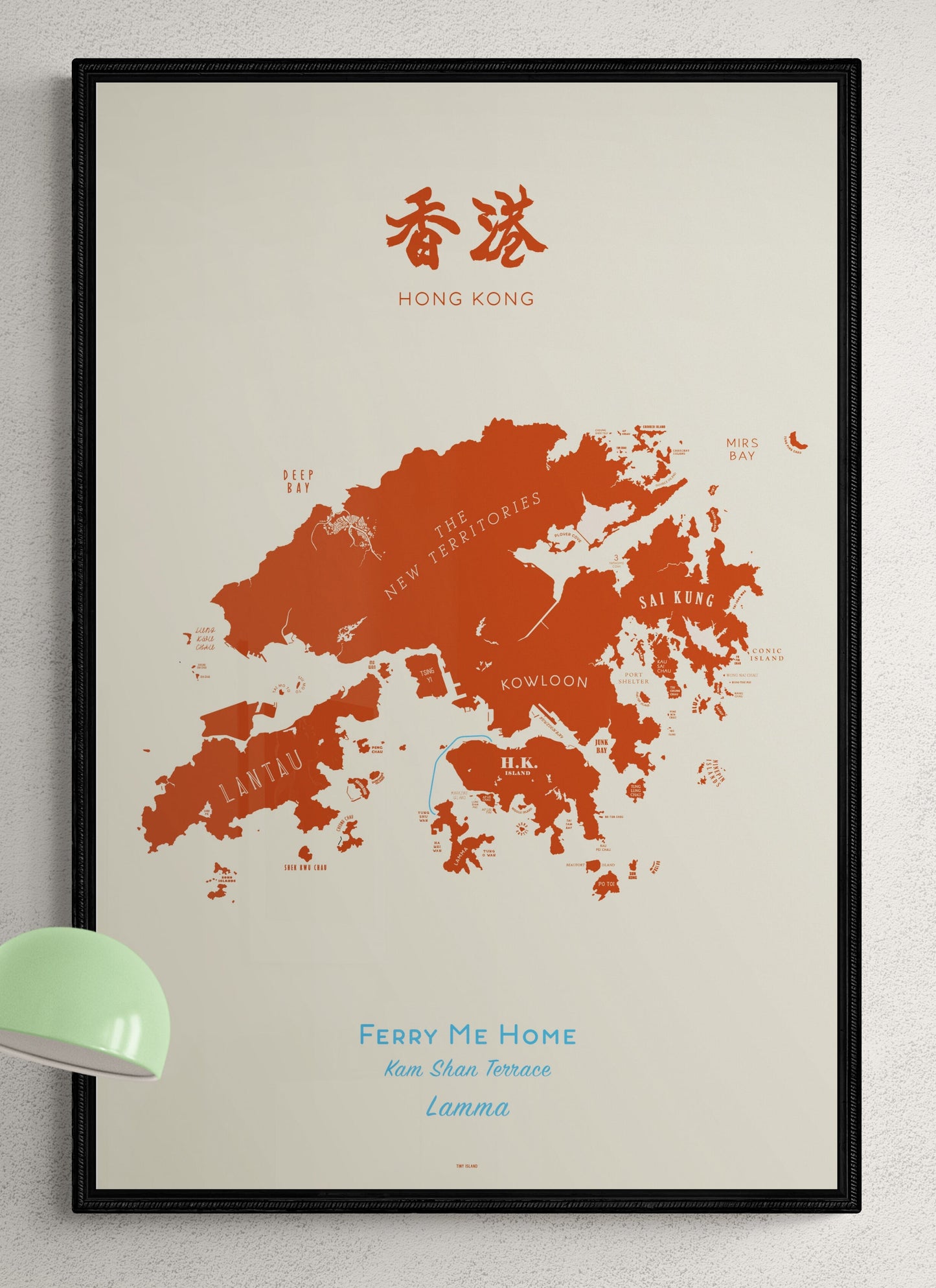 Hong Kong Custom Map - tinyislandmaps