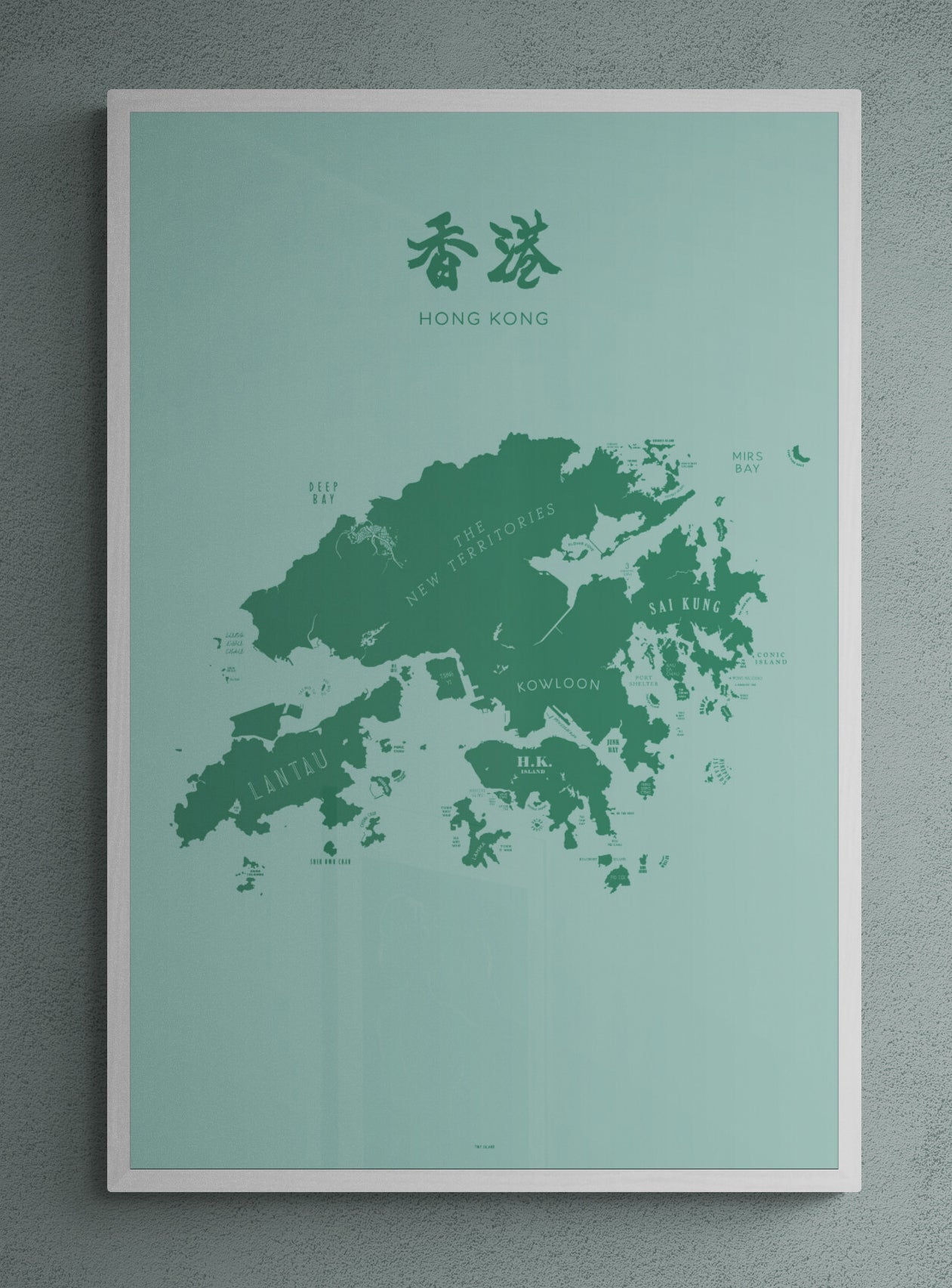 Hong Kong Custom Map - tinyislandmaps