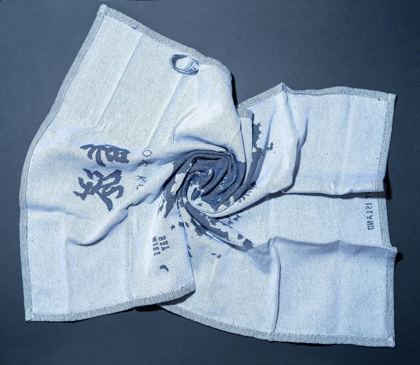Hong Kong Tea Towel Navy - tinyislandmaps