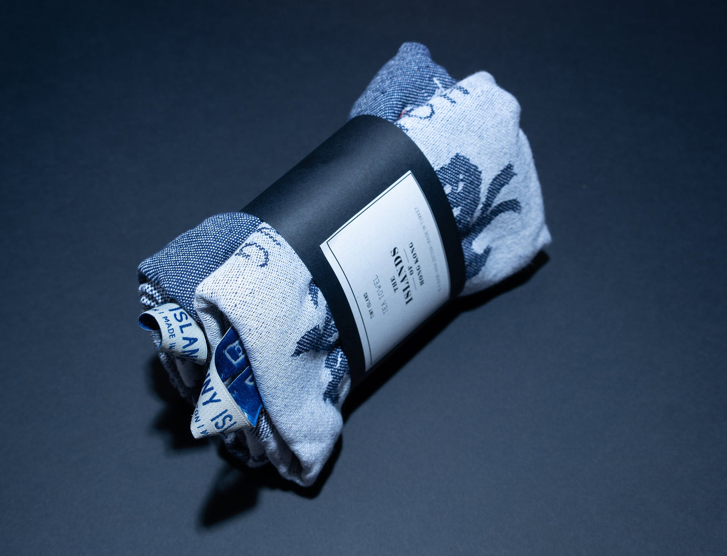Hong Kong Tea Towel Navy - tinyislandmaps