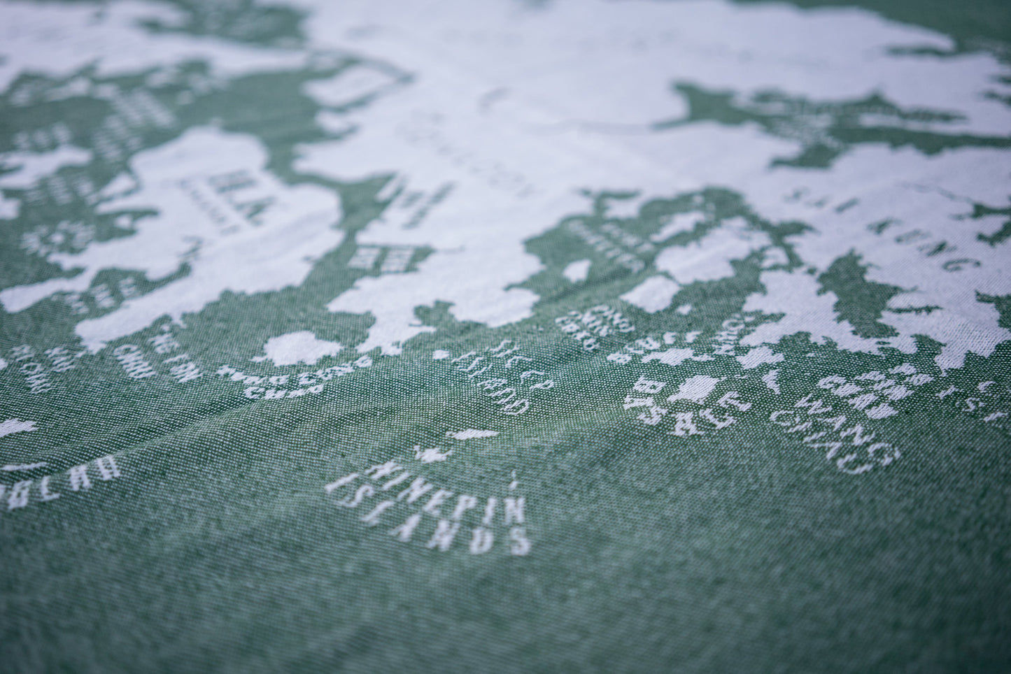 Hong Kong Towel Green - tinyislandmaps