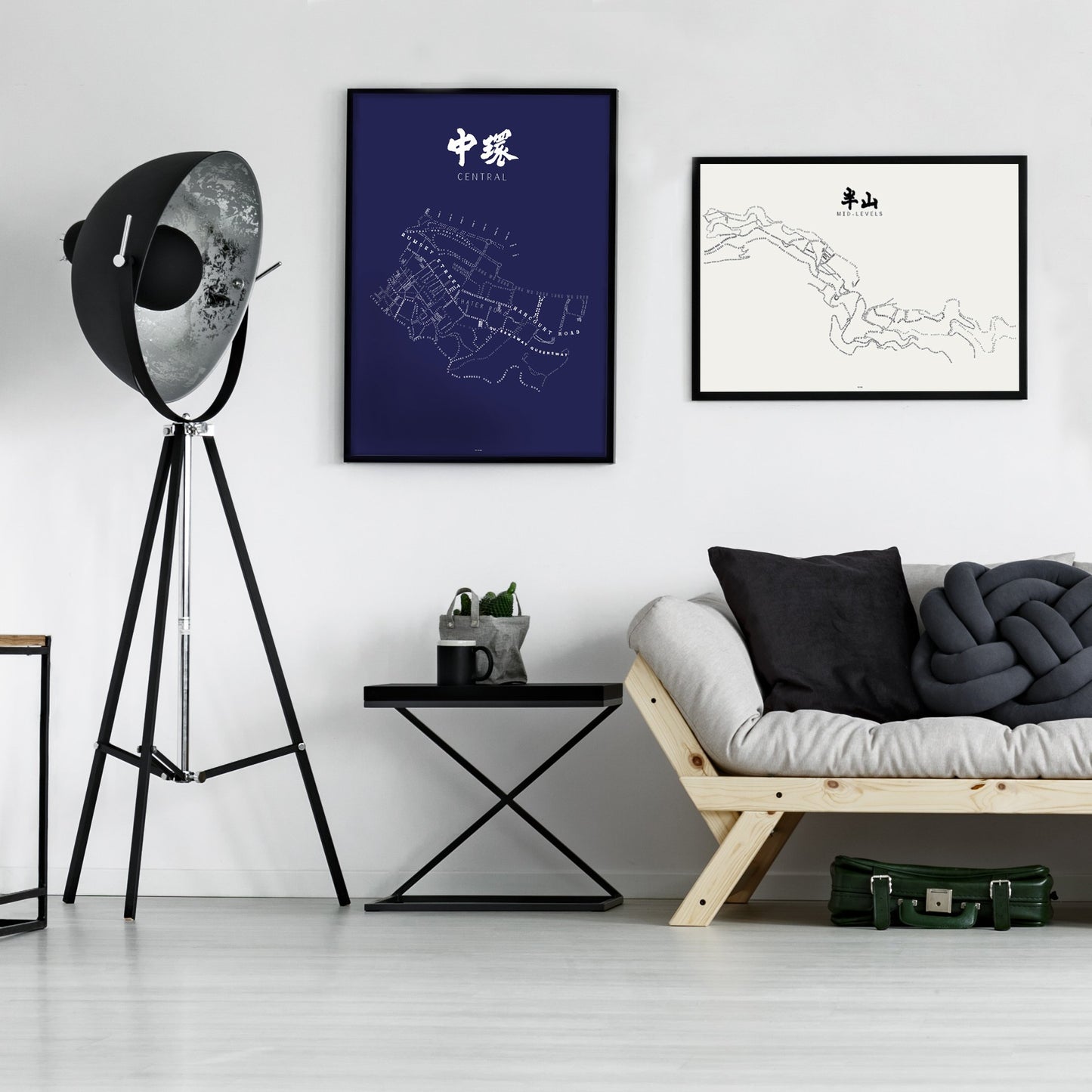 Mid-Levels Landscape Offwhite - tinyislandmaps