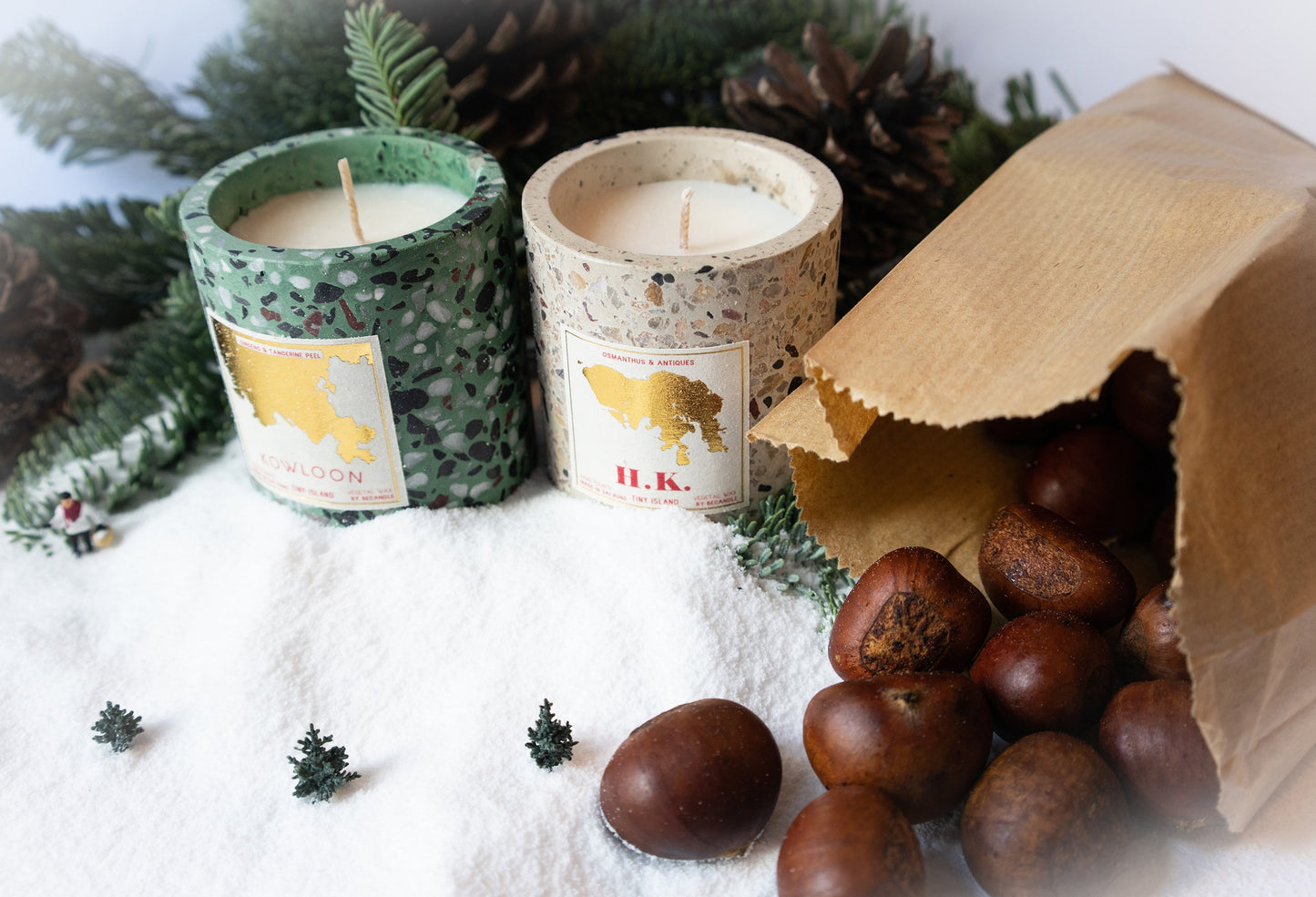 Mini Hong Kong & Kowloon Candle Set - tinyislandmaps