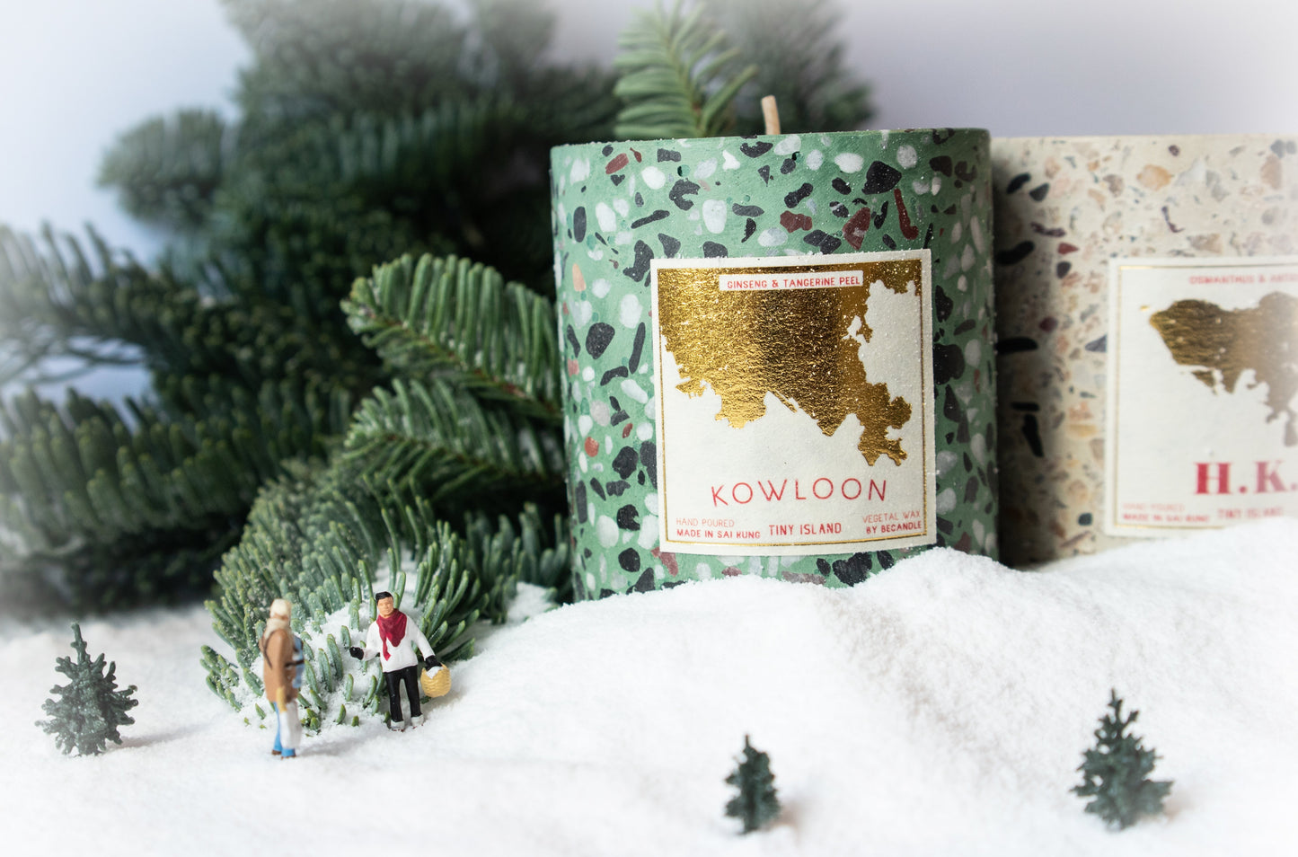 Mini Hong Kong & Kowloon Candle Set - tinyislandmaps