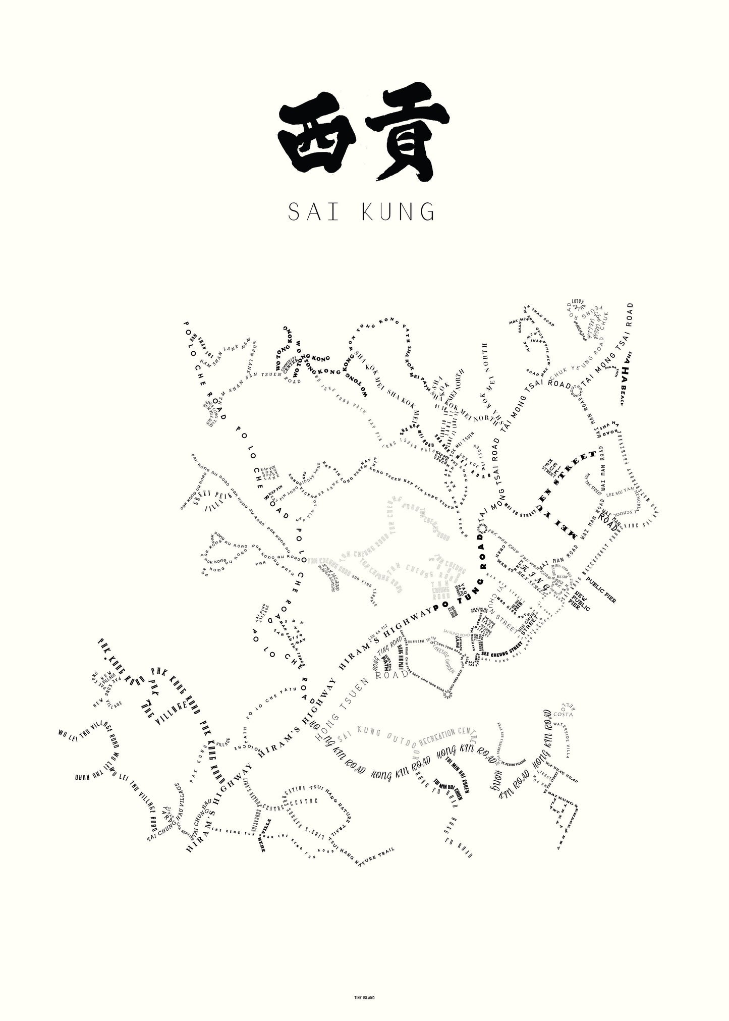 Sai Kung Offwhite - tinyislandmaps