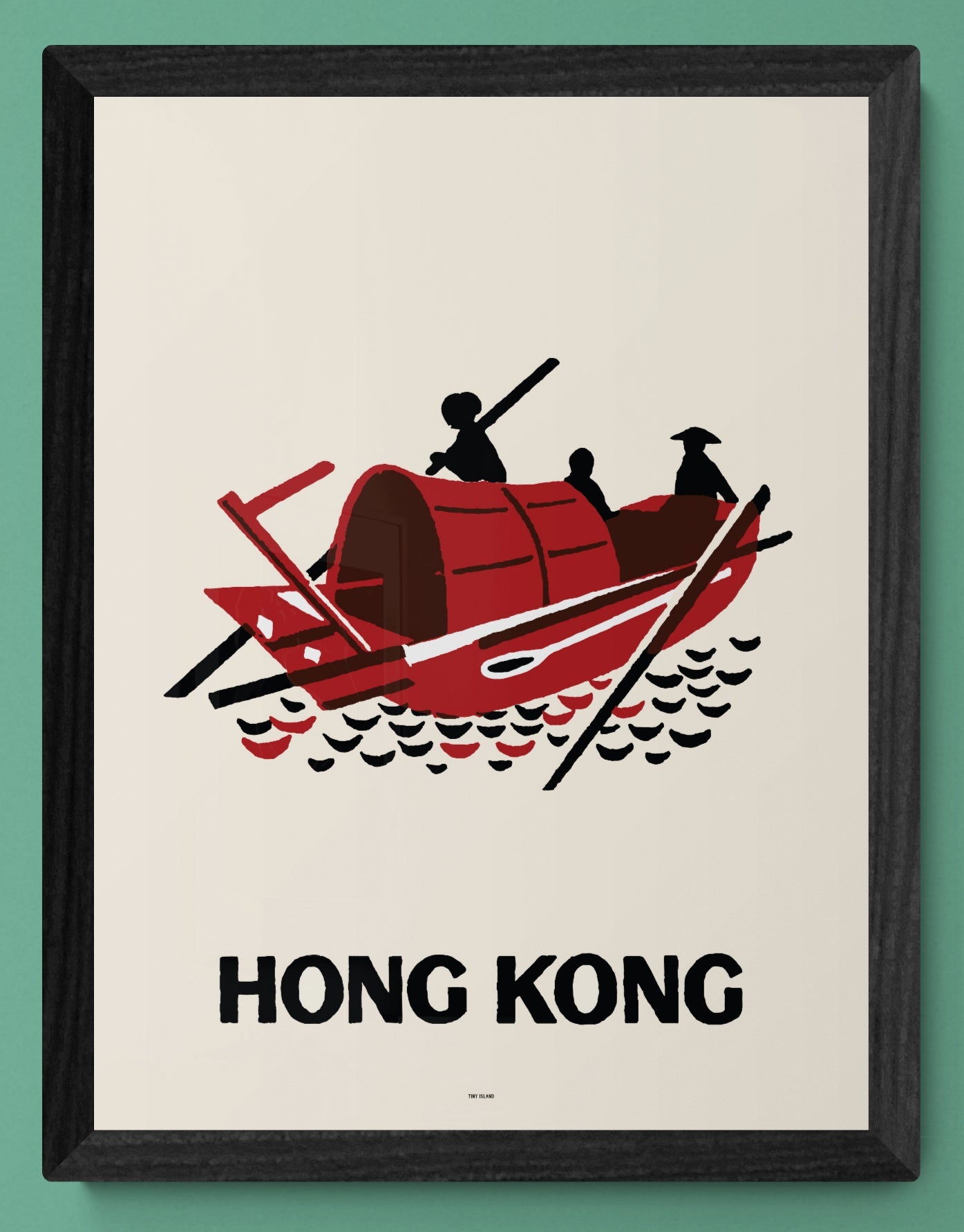 Sampan Red Offset - tinyislandmaps