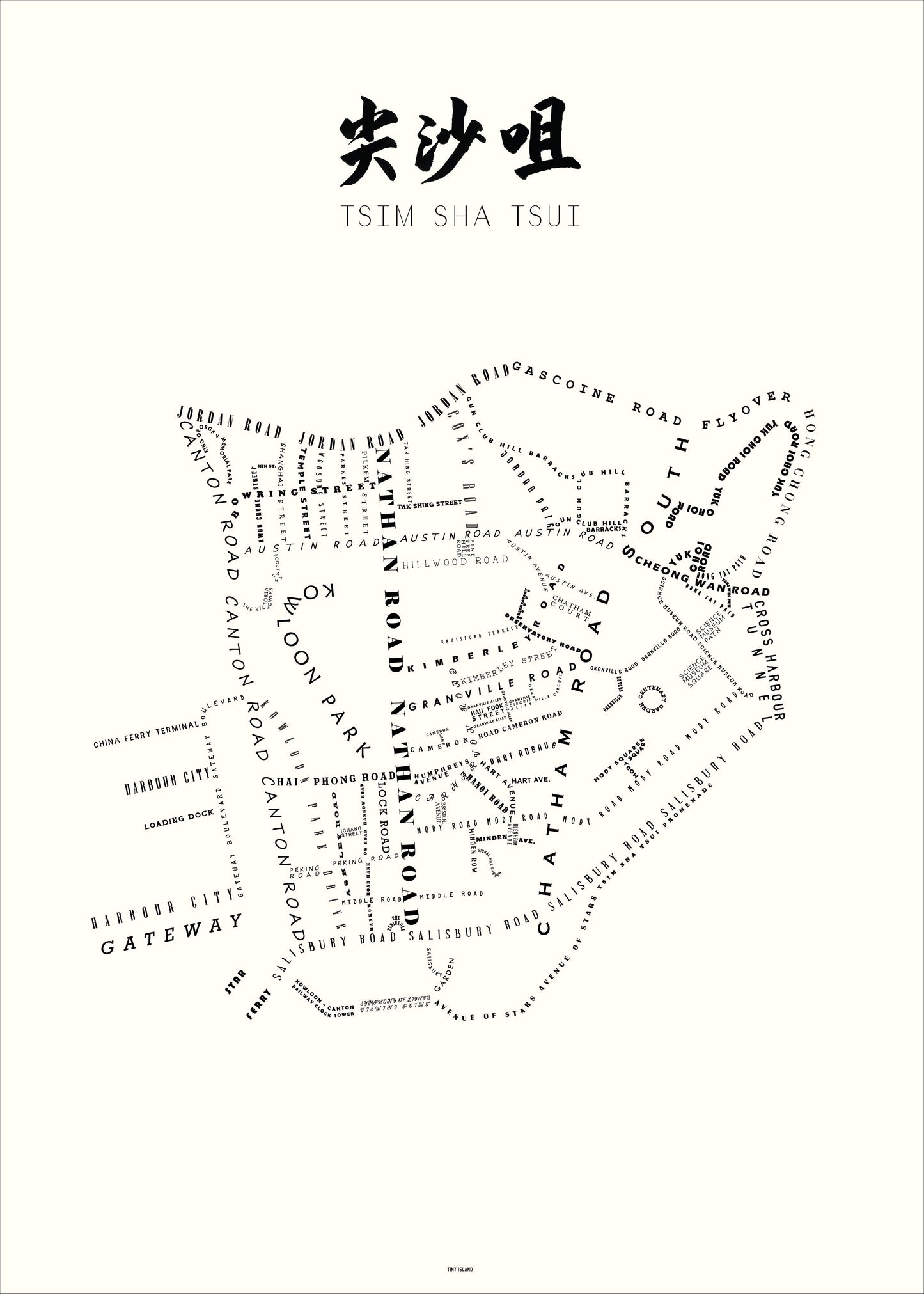 Tsim Sha Tsui Offwhite - tinyislandmaps