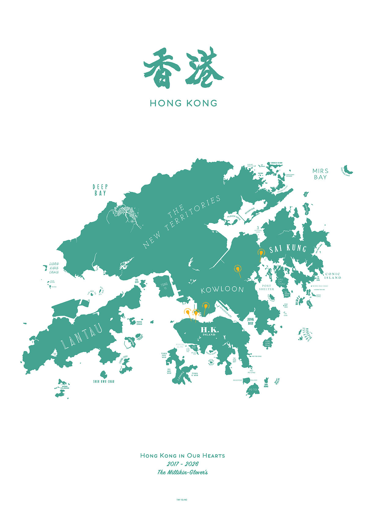 香港定制地圖