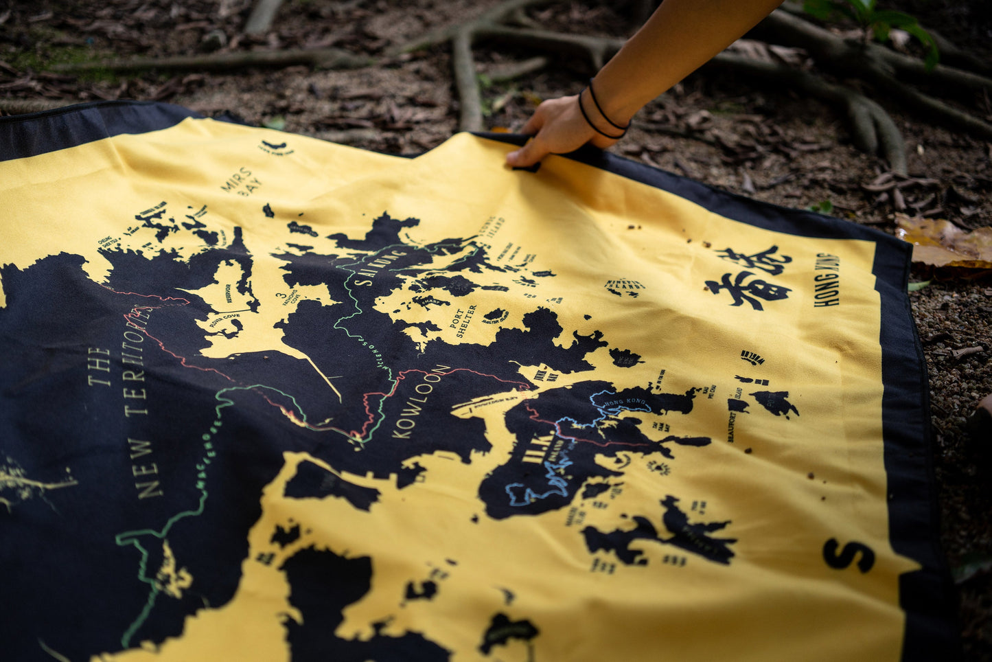 Big Four Hiking Towel - tinyislandmaps