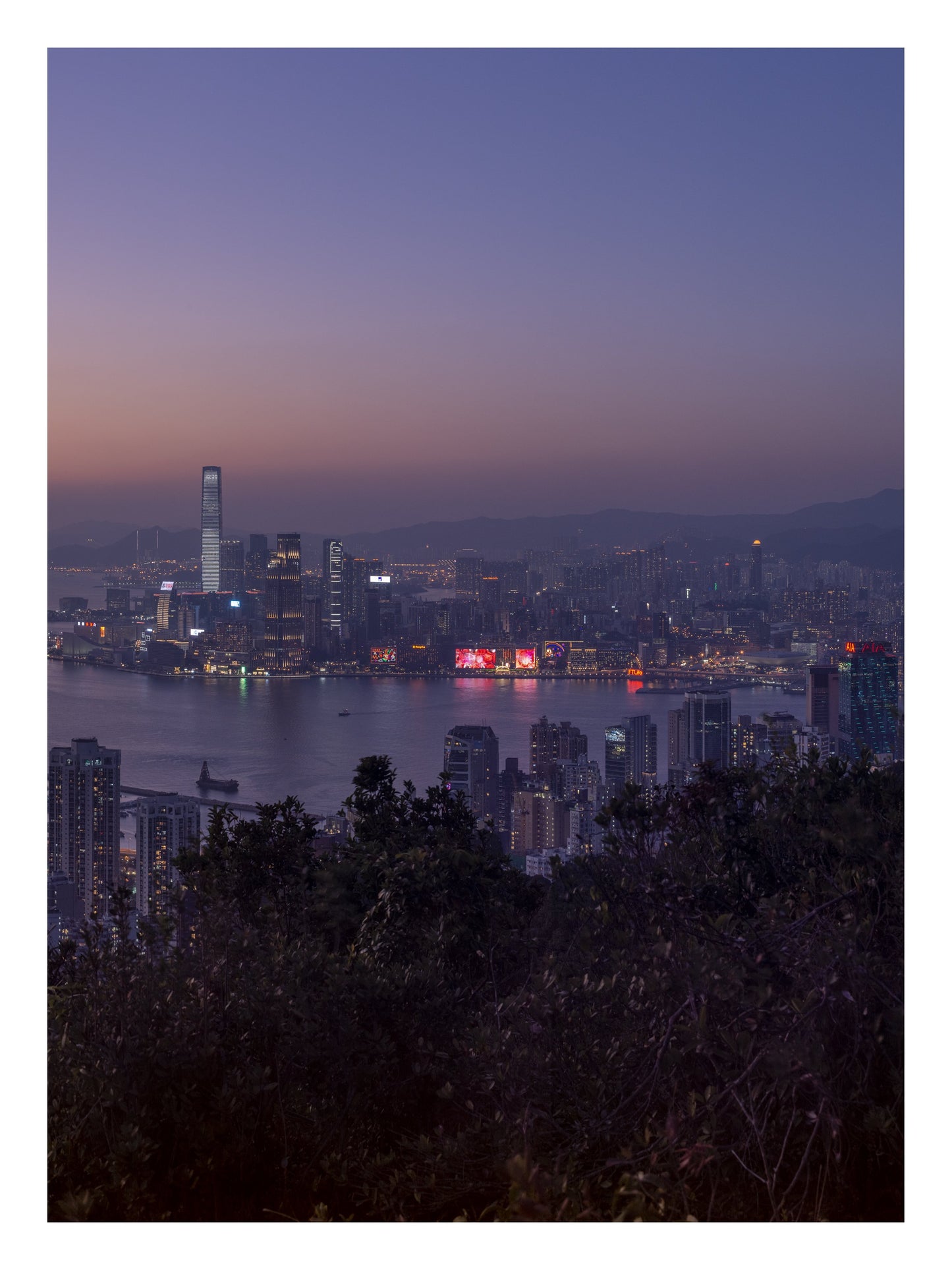 Hong Kong Twilight Panorama - tinyislandmaps