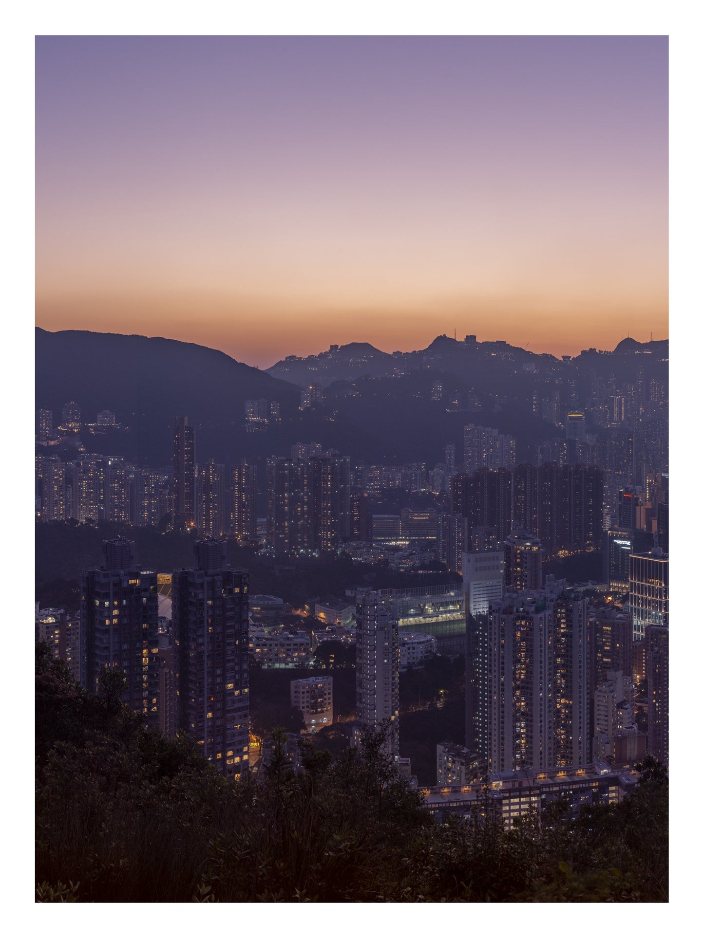 Hong Kong Twilight Panorama - tinyislandmaps