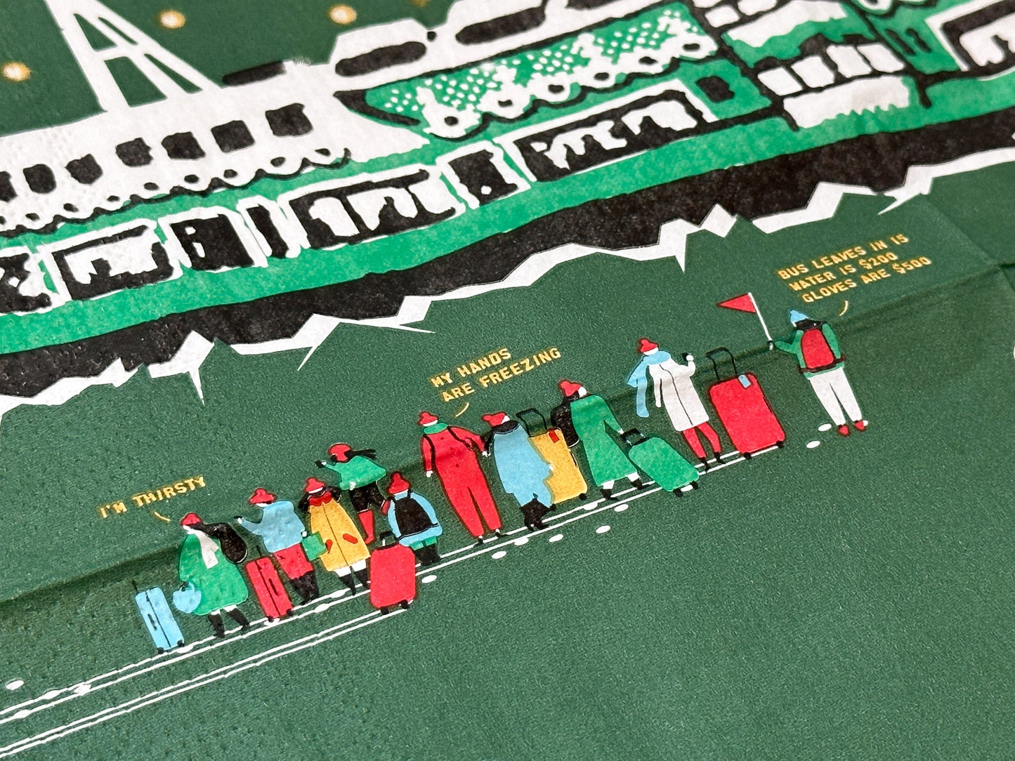 Merry Christmas Hong Kong Napkin - tinyislandmaps