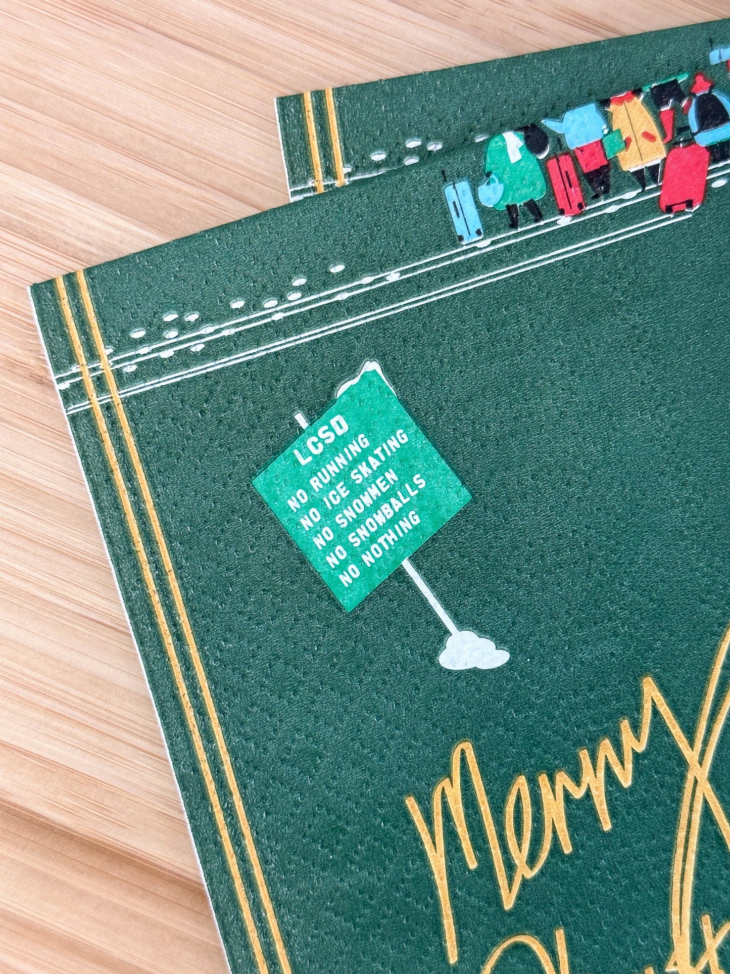 Merry Christmas Hong Kong Napkin - tinyislandmaps