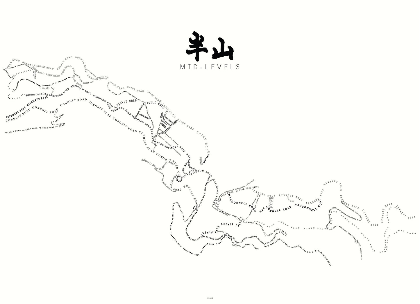 Mid-Levels Landscape Offwhite - tinyislandmaps