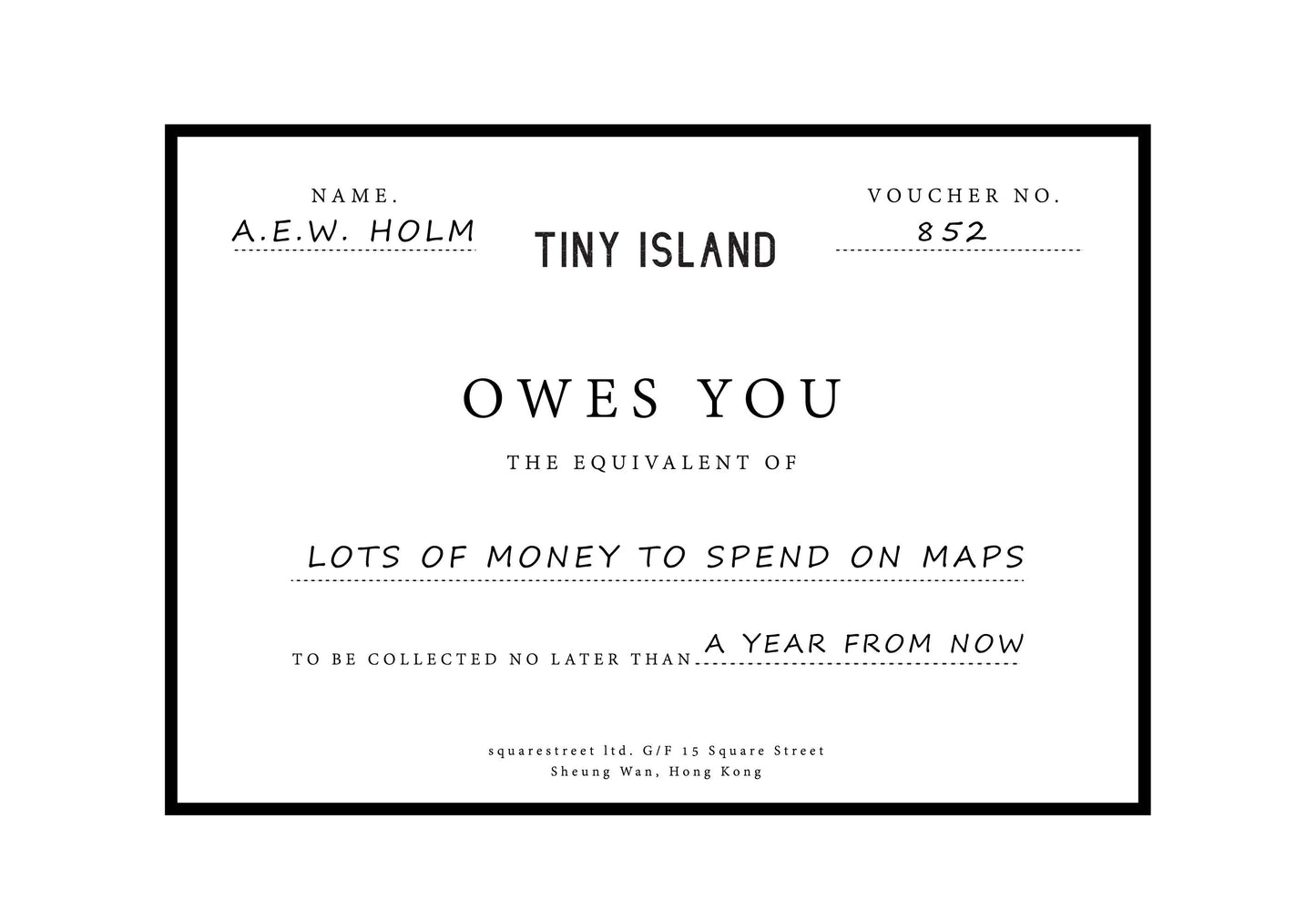 Tiny Island Gift Card - tinyislandmaps
